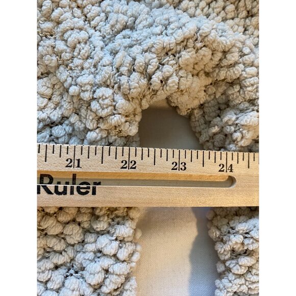 Zenana Women M Beige Textured Knit Sweater Ribbed Trim & Pockets Oversized Boho - Picture 7 of 10